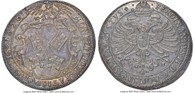Regensburg. Free City Taler 1626 MS65 NGC, Regensburg mint, KM52, Dav-5747. With the name and title of Ferdinand II. A pervasive underlying current of...