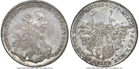 Reuss-Ebersdorf. Heinrich XXIV Taler 1766-ICK MS65+ NGC, KM21, Dav-2642. Mintage: 4,800. Two-year type. NGC's "top pop," a stormy Gem brimming with un...