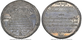 Saxe-Gotha. Ernst I "Death" Taler 1668 MS63 NGC, Gotha mint, KM24, Dav-7448. Mintage: 204. A sought-after two year type, known as a death Taler or Ste...