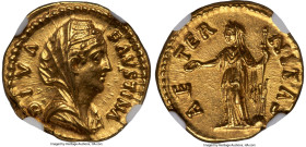 Diva Faustina Senior (AD 138-140/1). AV aureus (20mm, 7.31 gm, 12h). NGC MS 5/5 - 4/5, marks. Rome, ca. AD 146-161. DIVA-FAVSTINA, veiled, draped bust...