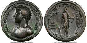 Marcus Aurelius, as Caesar (AD 161-180). AE medallion (40mm, 43.05 gm, 12h). NGC Choice Fine 5/5 - 4/5, Fine Style. Rome, AD 149. AVRELIVS CAESAR AN-T...