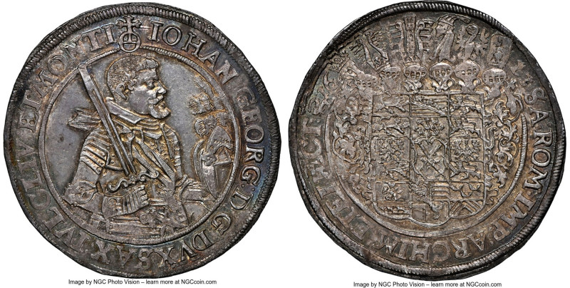 Saxony. Johann Georg I Taler 1623-HvR MS66 NGC, Dresden mint, KM132, Dav-7601. S...