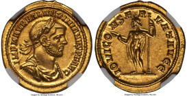 Maximian, First Reign (AD 286-310). AV aureus (20mm, 5.50 gm, 12h). NGC MS 5/5 - 4/5. Rome, Post-Reform Issue, AD 286. IMP M AVR VAL MAXIMIANVS P F AV...