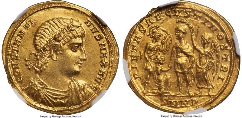 Constantine I the Great, as Augustus (AD 307-337). AV solidus (22mm, 4.39 gm, 5h...