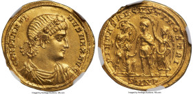 Constantine I the Great, as Augustus (AD 307-337). AV solidus (22mm, 4.39 gm, 5h). NGC MS S 5/5 - 4/5, Fine Style. Nicomedia, 1st officina, AD 330. CO...