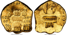 South Australia. British Colony - Victoria gold "Adelaide Assay Office" Ingot ND (1852) MS63 NGC, Fr-4 (Rare), Rennik-pg. 20, 3, McDonald-pg. 40, Deac...