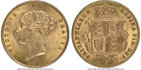 Victoria gold 1/2 Sovereign 1871-S MS63 NGC, Sydney mint, KM5, S-3862, Marsh-460. First year of emission for this type and an outrageously difficult c...
