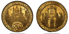 Salzburg. Paris of Lodron gold 10 Ducat 1628 MS61 PCGS, KM132, Fr-729, Probszt-1045, Zöttl-1249. 34.73gm. Struck upon the consecration of the Salzburg...