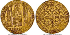 Flanders. Louis II de Mâle (1346-1384) gold Flandres d'Or (Franc a Pied) ND (1361-1364) MS65 NGC, Ghent mint, Fr-161, Schneider-147, Delm-464 (R1). 4....