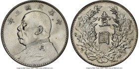 Republic Yuan Shih-kai Dollar Year 3 (1914) MS66 NGC, KM-Y329, L&M-63, Kann-645, WS-0174-8. Yuan connected (Triangle Yuan) variety. A cornerstone of t...