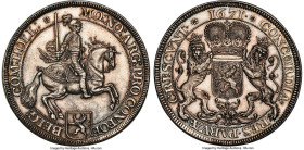 Holland. Provincial Ducaton (Silver Rider) 1671 MS63 Prooflike NGC, KM46, Dav-4931, Delm-1015 (R2), PW-Ho44. 43mm. 33.68gm. Among the finest Dutch num...