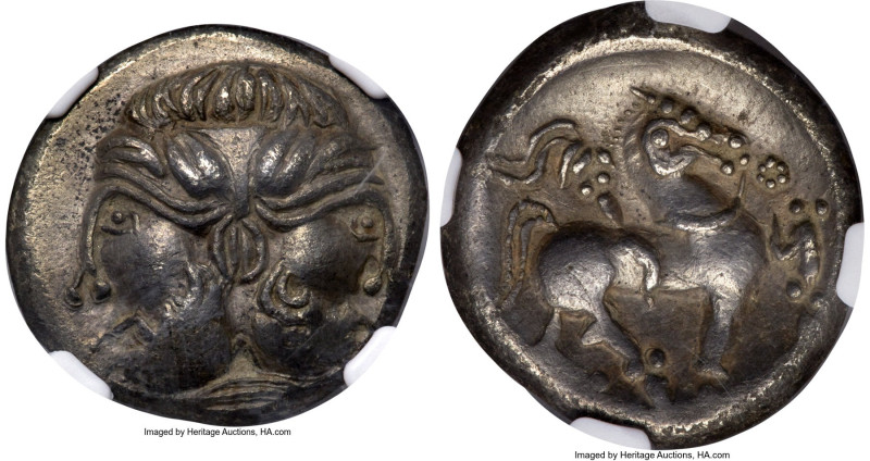 EASTERN EUROPE. Uncertain Celtic Tribe. Ca. 3rd-2nd centuries BC. AR tetradrachm...