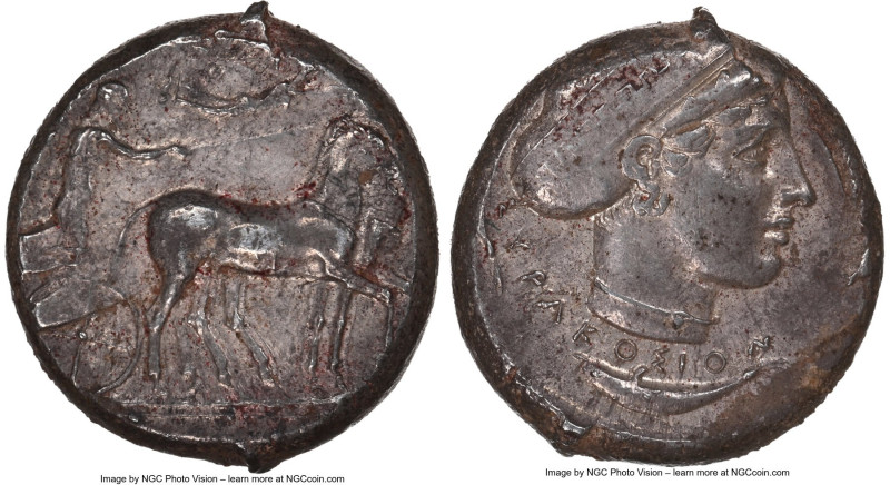 SICILY. Syracuse. Second Democracy (ca. 466-405 BC). AR tetradrachm (23mm, 17.35...