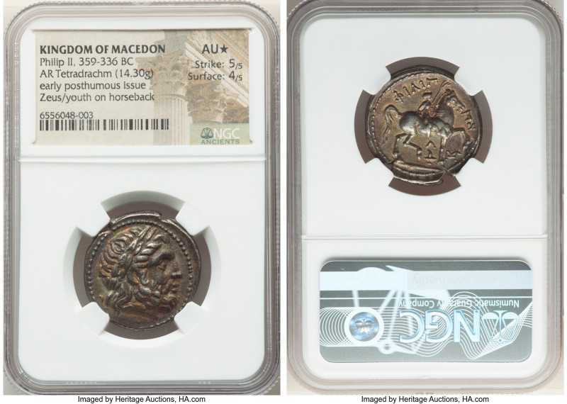 MACEDONIAN KINGDOM. Philip II (359-336 BC). AR tetradrachm (26mm, 14.30 gm, 6h)....