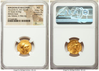 MACEDONIAN KINGDOM. Alexander III the Great (336-323 BC). AV stater (18mm, 8.59 gm, 1h). NGC AU 5/5 - 4/5, Fine Style. Lifetime issue of Sardes, ca. 3...
