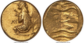 BABYLONIA. Alexandrine Empire. Stamenes-Seleucus (ca. 328-311 BC). AV double-daric (18mm, 16.68 gm). NGC AU 3/5 - 3/5, edge marks. Babylon, imitating ...