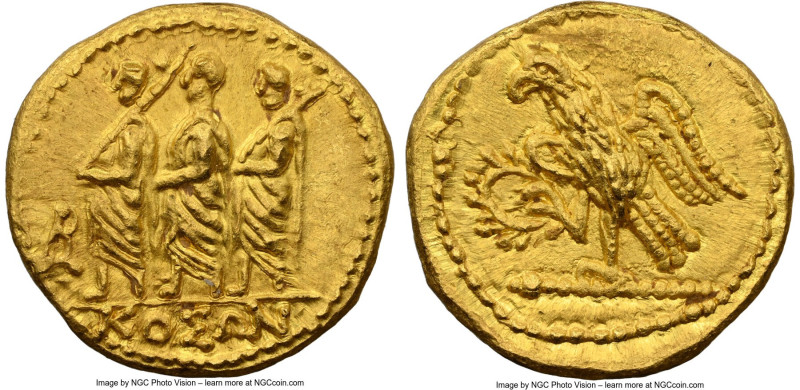 SCYTHIA. Geto-Dacians. Coson (after 54 BC). AV stater (20mm, 8.33 gm, 12h). NGC ...