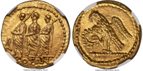 SCYTHIA. Geto-Dacians. Coson (after 54 BC). AV stater (19mm, 8.41 gm, 11h). NGC Choice MS 5/5 - 5/5. Ca. 44-42 BC. Roman consul (L. Junius Brutus) wal...