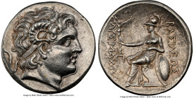 THRACIAN KINGDOM. Lysimachus (305-281 BC). AR tetradrachm (30mm, 17.11 gm, 10h). NGC Choice AU 5/5 - 3/5, brushed. Aenus, ca. 280s-260s BC. Diademed h...