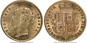 Victoria gold 1/2 Sovereign 1879-S AU58 NGC, Sydney mint, KM5, S-3862C, Marsh-463 (S). A lovely and very collectable Young Victoria 1/2 Sovereign that...