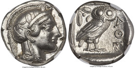 ATTICA. Athens. Ca. 440-404 BC. AR tetradrachm (23mm, 17.19 gm, 4h). NGC MS S 5/5 - 4/5, Full Crest. Mid-mass coinage issue. Head of Athena right, wea...