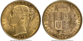 Victoria gold "Shield" Sovereign 1878-S MS63 NGC, Sydney mint, KM6, S-3855, Marsh-74 (S). A pleasing Sydney shield only infrequently offered this Choi...