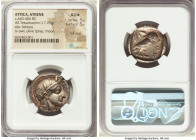 ATTICA. Athens. Ca. 440-404 BC. AR tetradrachm (25mm, 17.20 gm, 6h). NGC AU S 5/5 - 5/5, Full Crest. Mid-mass coinage issue. Head of Athena right, wea...