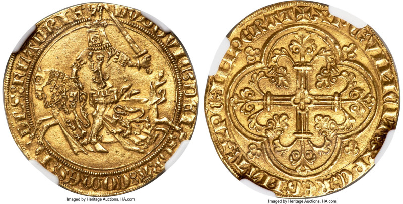 Flanders. Louis II de Mâle gold Franc à cheval (Gouden Rijder) ND (1346-1384) MS...