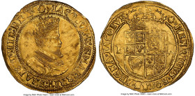 James I (1603-1625) gold Double Crown ND (1606-1607) UNC Details (Obverse Scratched) NGC, Tower mint, Escallop mm, Fourth bust, KM39, S-2622, N-2087. ...