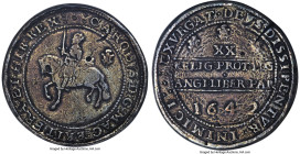 Charles I silver Pound (20 Shillings) 1642 VF Details (Damaged, Tooled) NGC, Shrewsbury mint, S-2917, N-2396. 50mm. 119.37gm. Plume without band mm. A...