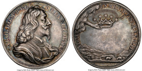 Charles I silver "Death and Memorial" Medal ND (1649) MS62 NGC, Eimer-162b, MI-I-347/201. 34mm. Dies by J. Roettiers. These Medals were struck under t...
