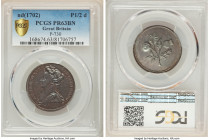 Anne copper Pattern 1/2 Penny ND (1702) PR63 Brown PCGS, Peck-730. A thoroughly stunning rendition and among Anne's most beautiful 1/2 Penny Patterns,...