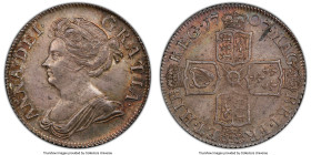 Anne Shilling 1707 MS64+ PCGS, KM523.1, S-3610. Third bust. A spectacular Anne shilling, in nearly unheard-of condition. Indeed, the PCGS census seems...