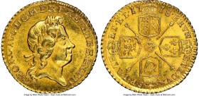 George I gold 1/4 Guinea 1718 MS65 NGC, KM555, S-3638. Scarce one year type and first of the only two dates of this denomination ever minted (the othe...