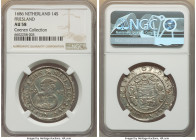 Friesland. Provincial 14 Stuivers (1/2 Florin) 1686 AU58 NGC, KMA8.2, Delm-1101, PW-Fr61. A fine type on the cusp of a coveted Mint State assignment, ...