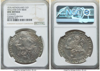 Holland. Provincial Lion Daalder 1576 UNC Details (Cleaned) NGC, Dav-8838, Delm-831, PW-Ho22. A well-defined specimen graced with ecru tone in the tar...