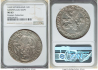 Kampen. City Lion Daalder 1652 MS63 NGC, KM35.4, Dav-4879. A wonderfully well-preserved Choice specimen of this pleasing type, with salt-gray patinati...