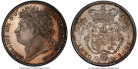 George IV 1/2 Crown 1821 MS66 PCGS, KM676, S-3807. An outstanding example; the single finest graded at PCGS, and tied with two others at NGC. For the ...