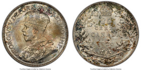 George V 25 Cents 1920 MS66 PCGS, Ottawa mint, KM24a. Among the highest examples in both the NGC and PCGS census, bested by just two PCGS occupants. A...