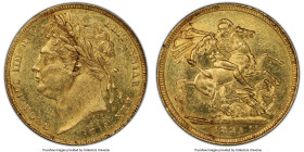 George IV gold Sovereign 1821 MS61 PCGS, KM682, S-3800. Confidently Mint State, enriched by watery resplendence and appreciable detail. A thin crescen...