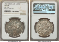 Utrecht. Provincial 1/2 Ducaton (Silver Rider) 1788 MS65+ NGC, KM115.1, Delm-1055, PW-Ut60. A highly respectable representation of this pleasing type ...