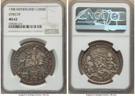 Utrecht. Provincial 1/2 Ducaton (1/2 Silver Rider) 1788 MS62 NGC, KM115.1. Covetable near-Choice, providing instant verification of additional care an...