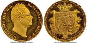 William IV gold Proof 1/2 Sovereign 1831 PR64 Ultra Cameo NGC, KM716, S-3830, W&R-267 (R3), Marsh-409E. Plain edge. Estimated Mintage: 225. An immense...