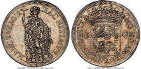 West Friesland. Provincial Piefort 3 Gulden 1682 MS62 NGC, KM-P25, Dav-A4961, Delm-1130a, PW-WF42.1. 62.33gm. Yet another minimally available type is ...