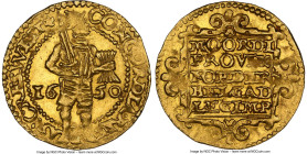 West Friesland. Provincial gold Ducat 1650 MS64 NGC, KM16, Fr-294. 3.48gm. A superior example for the type, witnessing some localized areas of softnes...