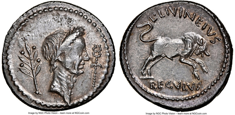 Divus Julius Caesar, as Dictator (49-44 BC), with L. Livineius Regulus, Moneyer....