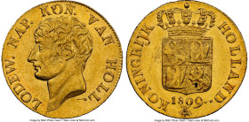 Kingdom of Holland. Louis Napoleon gold Ducat 1809 MS64 NGC, St. Petersburg mint, KM38, Fr-322. Crowned arms reverse type. Admitting a blemish on the ...