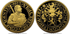 Willem-Alexander gold Proof Piefort Restrike "Prince Dollar" Medal (2 oz) 2022 PR70 Ultra Cameo NGC, KM-Unl. Mintage: 10. Celebrating the Prince Dolla...