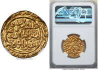 Sultans of Delhi. 'Ala al-din Muhammad (AH 695-715 / AD 1296-1316) gold Tanka ND MS63 NGC, Delhi mint, ICV-2470, G&G-D221. An enchanting Choice exampl...