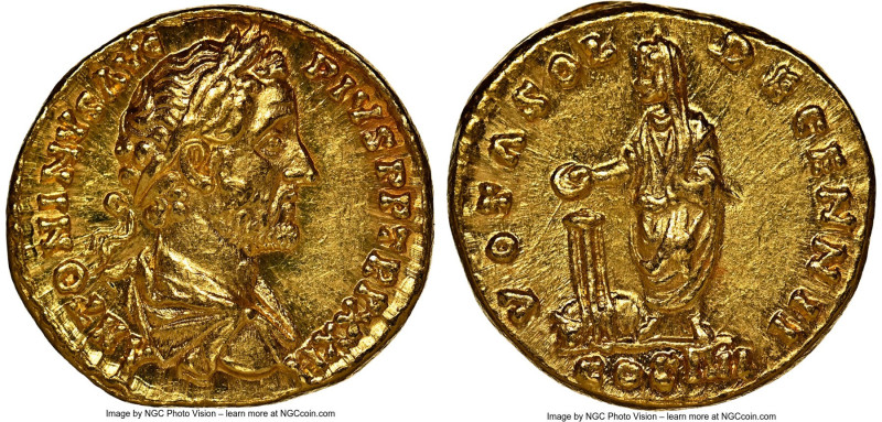 Antoninus Pius, as Augustus (AD 138-161). AV aureus (18mm, 6.56 gm, 6h). NGC Cho...